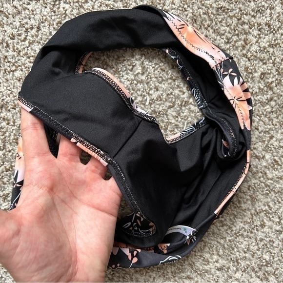 🦋 Beachsissi Black Peach Floral Swim Bottoms Beach Summer Vacation - Picture 3 of 7